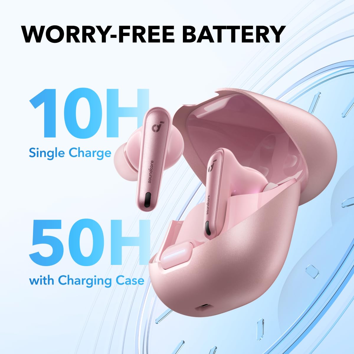 Soundcore by Anker Liberty 4 NC Wireless Noise Cancelling Earbuds, 98.5% Noise Reduction, Adaptive Noise Cancelling to Ears and Environment, Hi-Res