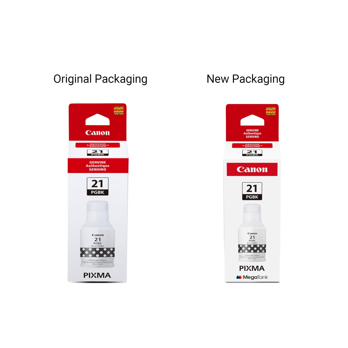 Canon GI-21 Genuine Pigment Black Ink Bottle, Compatible with Megatank PIXMA G1220, G2260, G3260, G1230, G2270, G3270, G4270, G3290, and G4280