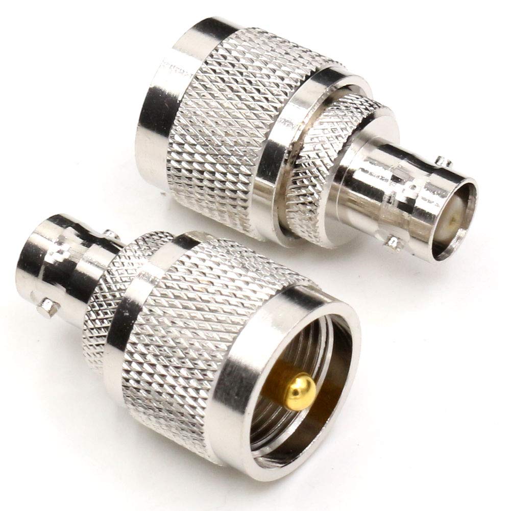 ANHAN UHF Male to BNC Female Connectors Pl259 to BNC Coax Adapters 2packs
