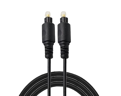 UIGOCLE Charger Compatible Optical Cable, Toslink to Toslink Cable, Gold-Plated Optical Digital Compatible with Home Cinema, Xbox, Soundbar, TV