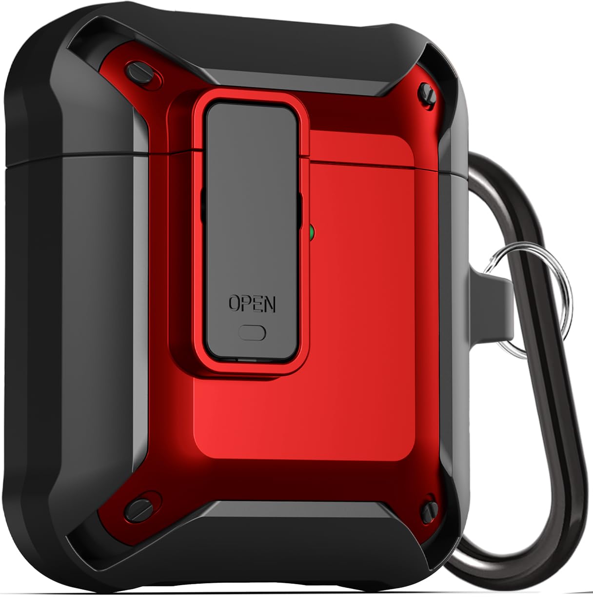 Wonjury Upgraded Armor Secure Lock Airpod Case for Men Lock with Cleaner kit, Earpods Case Shockproof Protective Case for Apple AirPod 2&1 Wireless