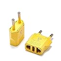 United States to Uzbekistan Travel Power Adapter to Connect North American Electrical Plugs to Uzbek Outlets for Cell Phones, Tablets, eReaders…