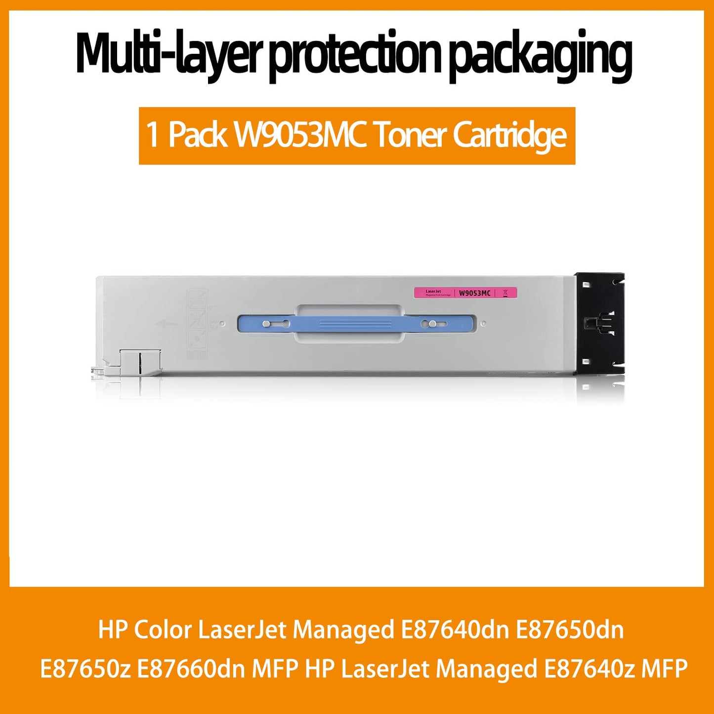 W9050 W9053MC Magenta Toner Cartridge Compatible for HP W9053MC Toner Cartridge Work for HP Color Laserjet Managed E87640dn MFP E87650dn MFP E87650z
