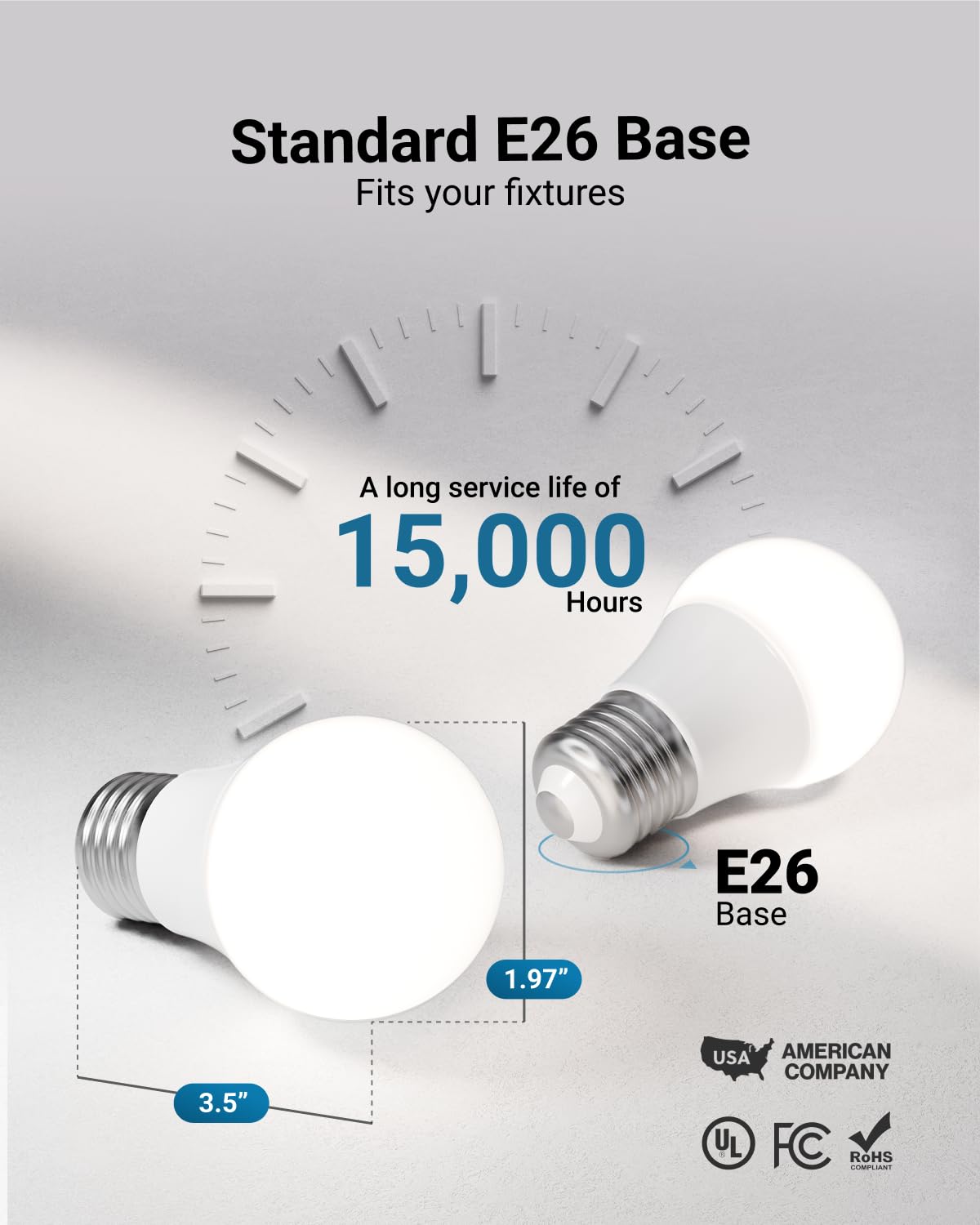 Sunco 10 Pack A15 LED Light Bulb E26, 8W=60W, 3000K Soft White, Dimmable