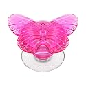 PopSockets Phone Grip with Expanding Kickstand, Adhesive Grip, Enamel - Molded Butterfly Magenta