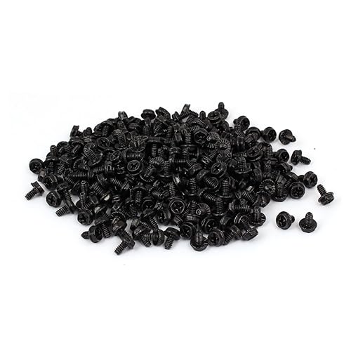 uxcell 6#-32 Black Zinc Plated Hex Phillips Head PC Computer Case Screw Fastener 400pcs