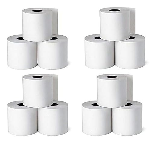 1InTheOffice Adding Machine, Register, and Calculator Rolls 2 1/4" x 130' 1-Ply, 12/Pack (130')