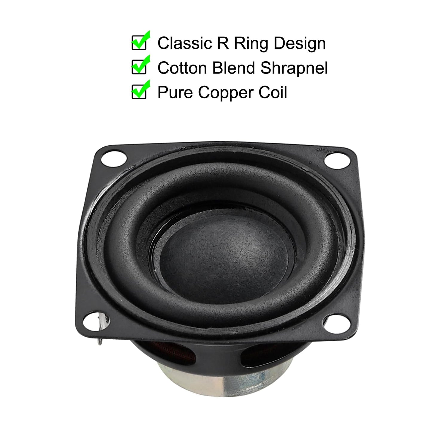 ACEIRMC 8pcs 2inch 4Ohm 10W Full Range Audio Speaker Stereo Woofer Loudspeaker for Arduino (8pcs)