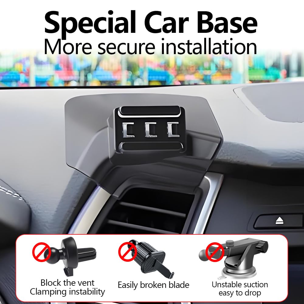 LUNQIN Car Phone Holder Mount for Hyundai Santa Fe 2013 2014 2015 2016 2017 2018 Auto Accessories Interior Decoration Mobile Cell Smartphone Bracket