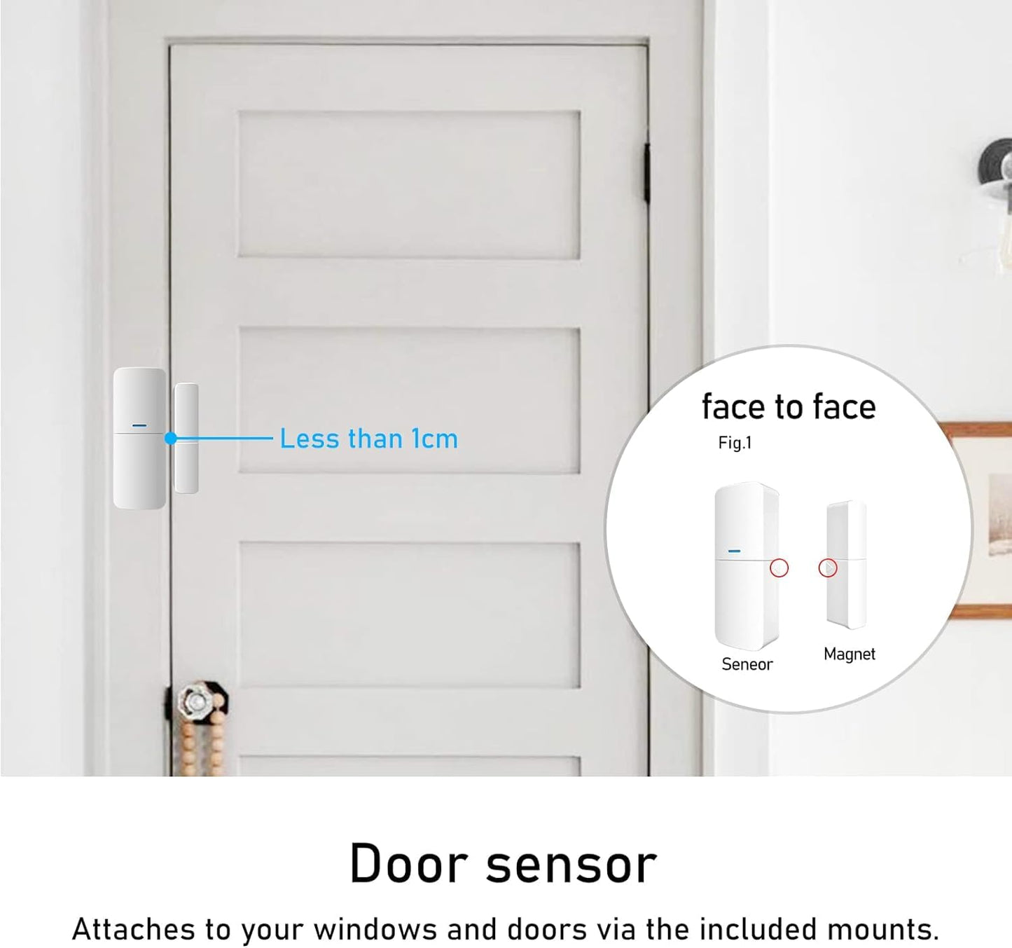 Entry Sensor (Pack of 1) - Window and Door Protection - Compatible with tolviviov Home Security System