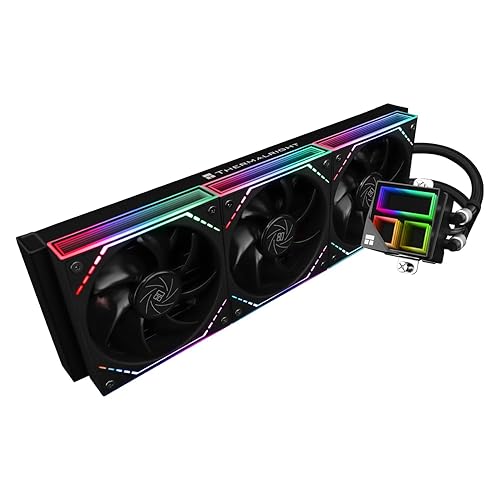 Thermalright Frozen Infinity 360 Black Liquid CPU Cooler,Triple PWM Fans with 2000RPM,Desktop CPU Aio Cooler,for AM4/AM5&Intel