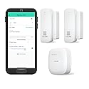 YoLink LoRa Smart Door Sensor Starter Kit: SpeakerHub Audio Hub & 2 Door Sensors - Up to 1/4 Mile Range, Door Left-Open Reminders, up to 5 Year