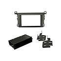 Scosche TA2115B Double DIN or Single DIN with Pocket Radio Install Dash Kit Compatible with Select 2013-2018 Toyota Rav4 - Aftermarket Car Stereo