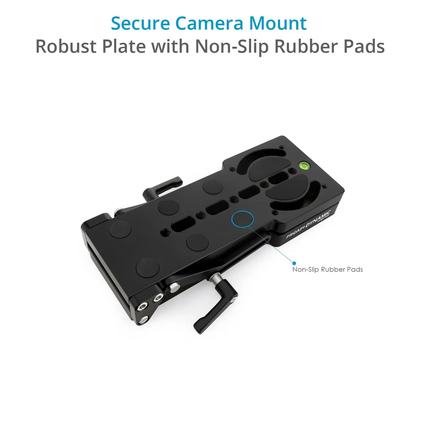 PROAIM Dynamic Wedge Pan/Tilt Camera Plate. Payload: 20kg/44lb. 0-90° Tilt Angle & 35-70° Pan Adjustment. Includes Bubble Level & Locking Levers