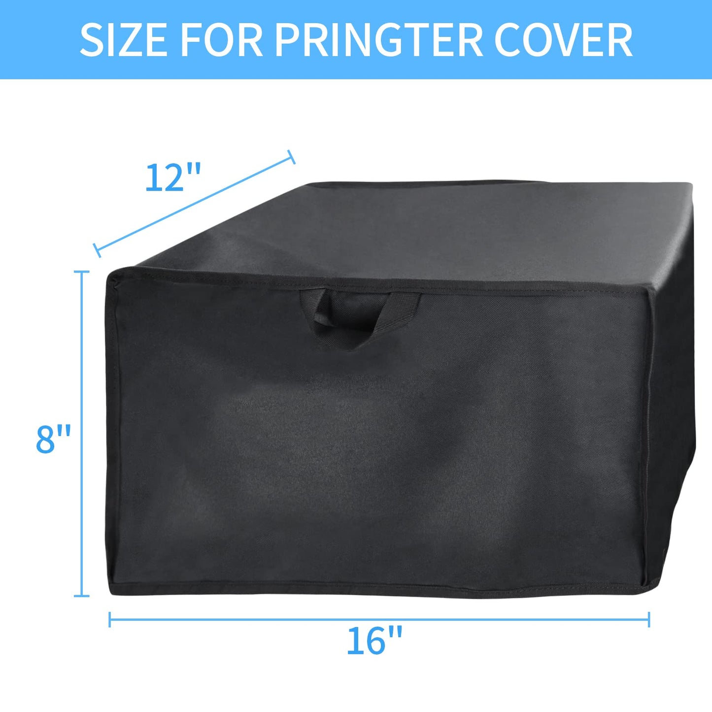Jungda Printer Dust Cover, 600D Waterproof Universal Printer Cover for HP/EPSON/Canon/Brother Printer Protector - 16 x 12 x 8 Inch