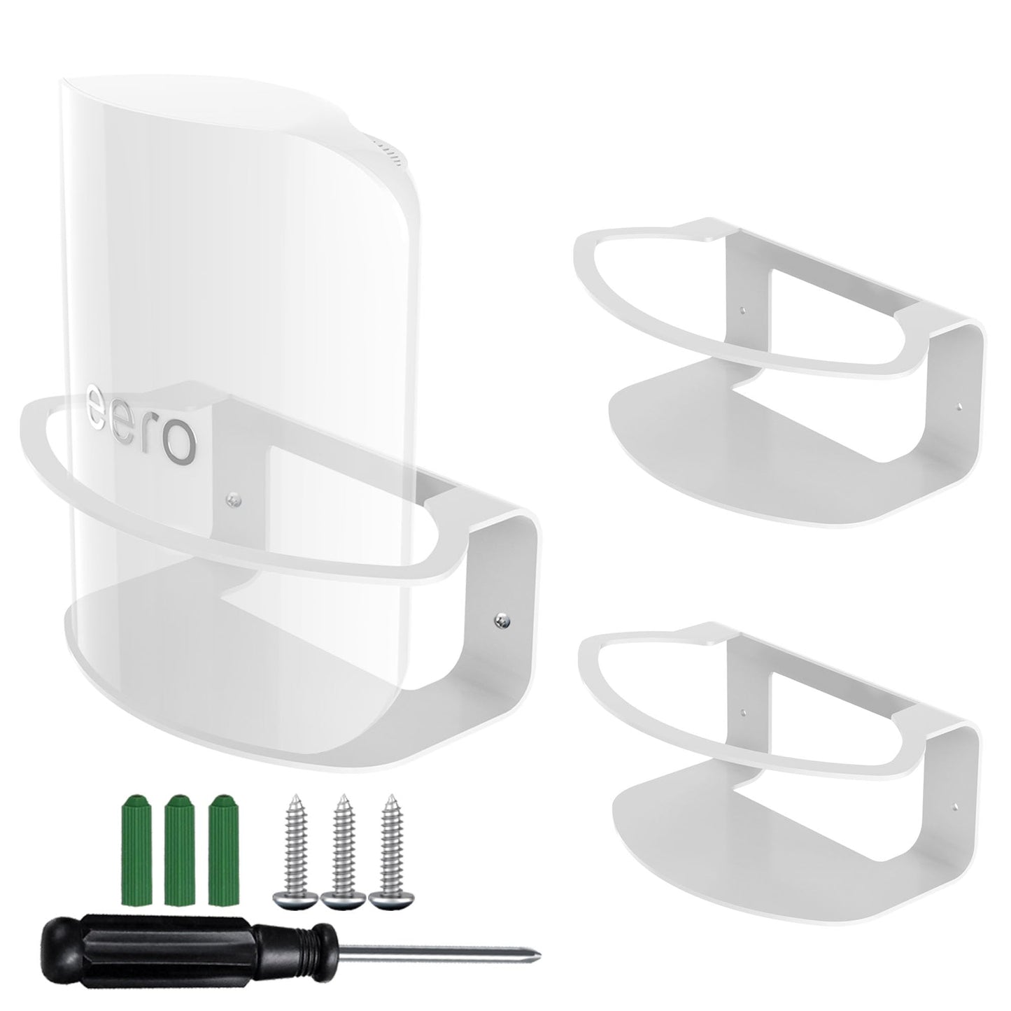 eero Pro 7 Wall Mount, Metal Wall Mount for eero Pro 7 with Secure Cable Management, Includes Screws & Screwdriver for Easy Installation, Compatible