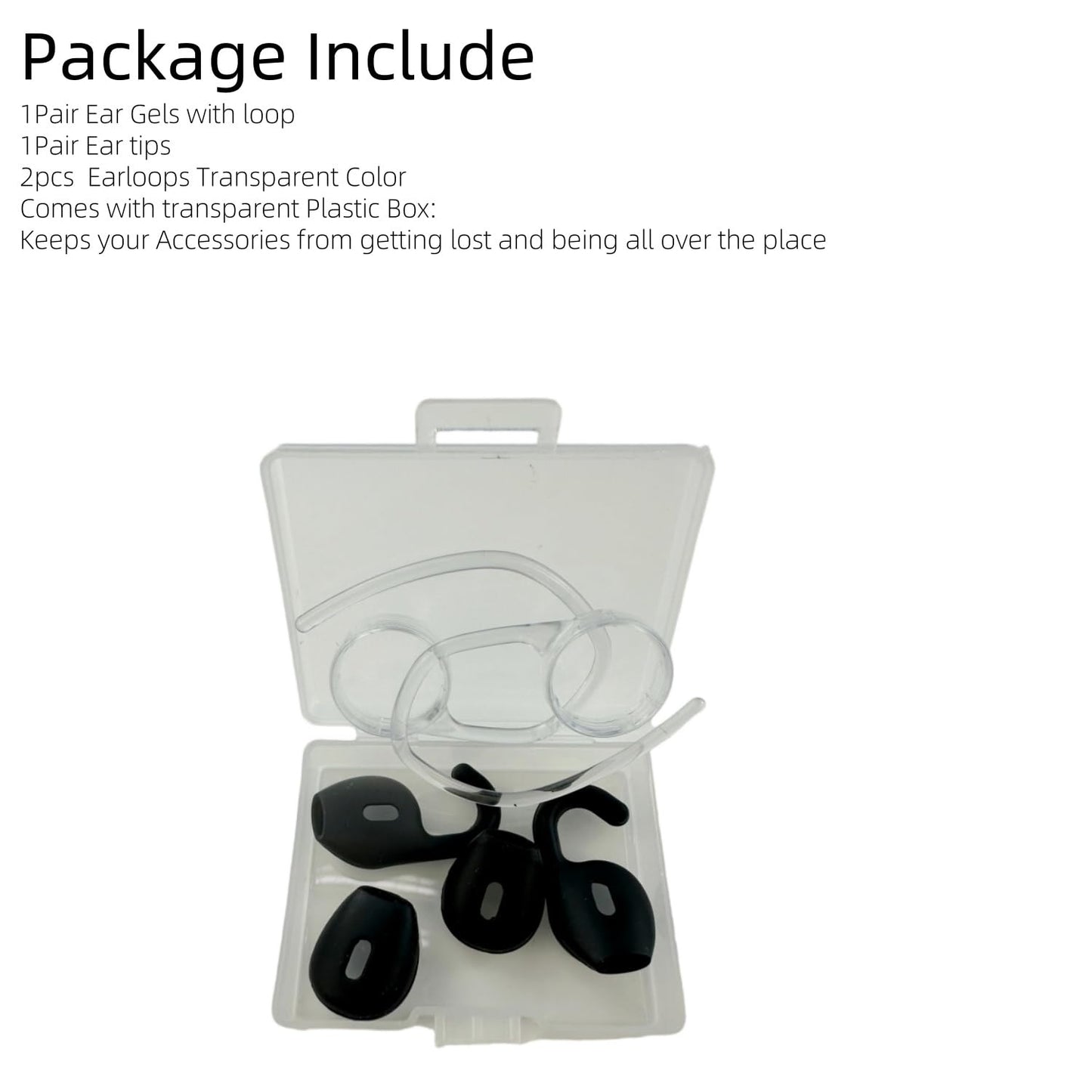 Miayaya Eargels Ear Loops Tips for Jabra Stealth UC Bluetooth Silicone Ear Pieces Compatible for Jabra Talk 45 Bluetooth Headset Accessory Pack Clips