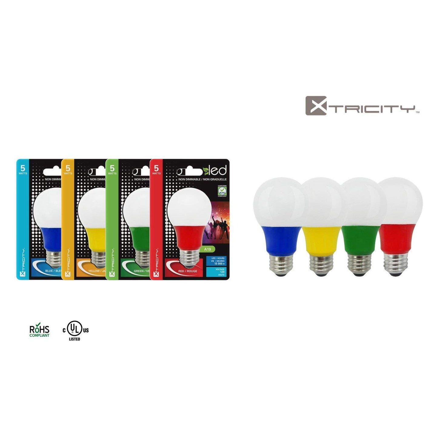 Xtricity LED A19 Colored Light Bulb Green (1 Pack)