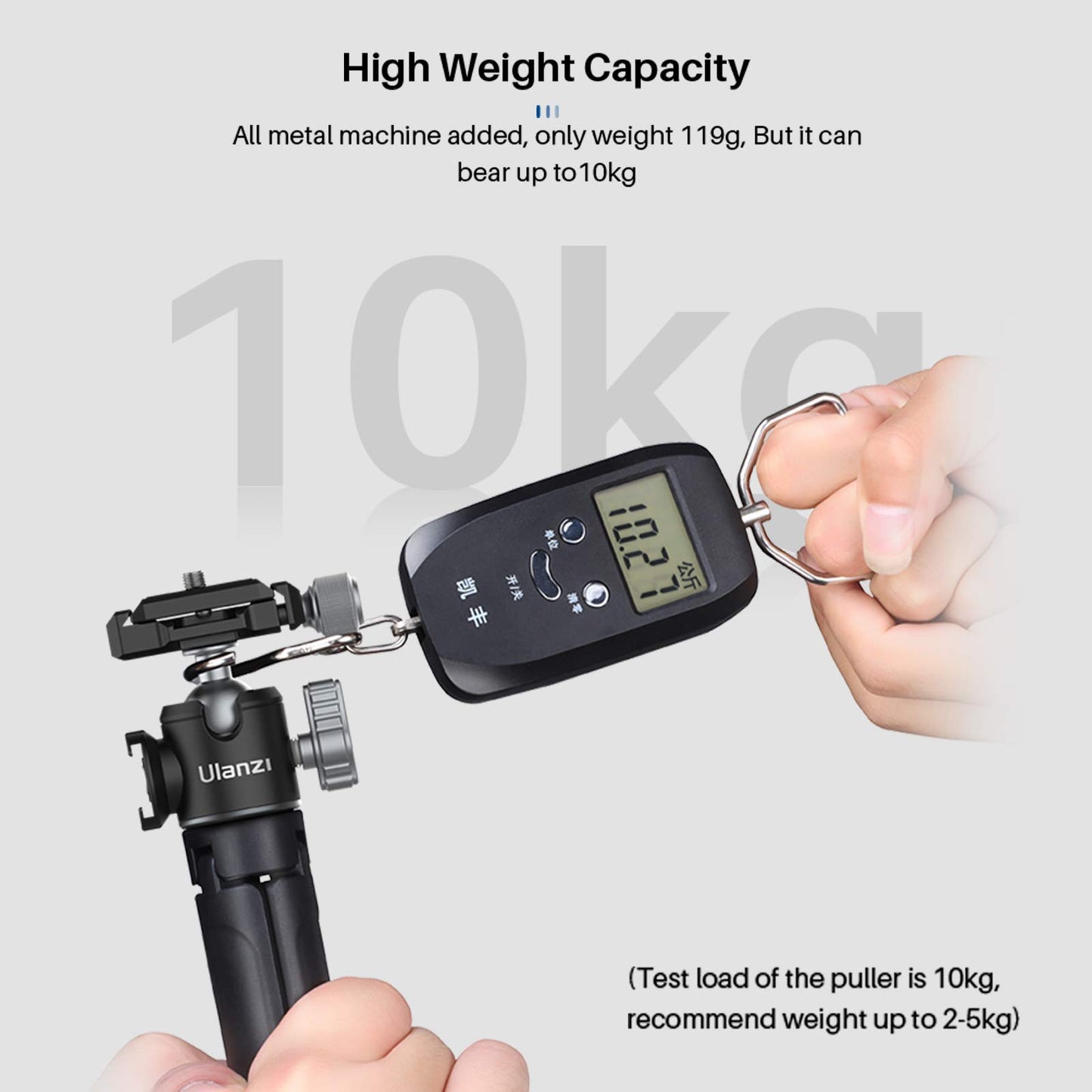 ULANZI U-80L Metal Ball Head Camera Mount Arca Swiss 360 Rotating with Quick Release Plate & Cold Shoe, 22lbs/10kg Load for 1/4" Tripod, Monopod, DSLR