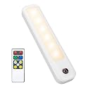 HONWELL Closet Light with Remote, Battery Operated Cabinet Light, Under Counter Lighting, 120 Lumens, LED Light Bar, Dimmable Push Light, Stick on