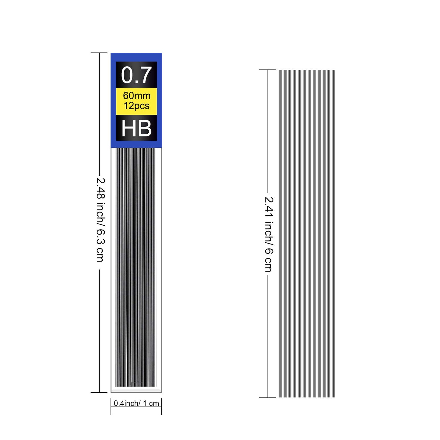Morepack 840 Pieces Lead Refills,0.7 mm HB,Break Resistant Mechanical Pencil Refills,70 Tubes (840 Pieces)