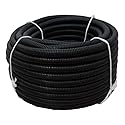 1/2" x 100 ft. ShurTek® Flexible Corrugated Black LDPE Non-Split Tubing Wire Loom