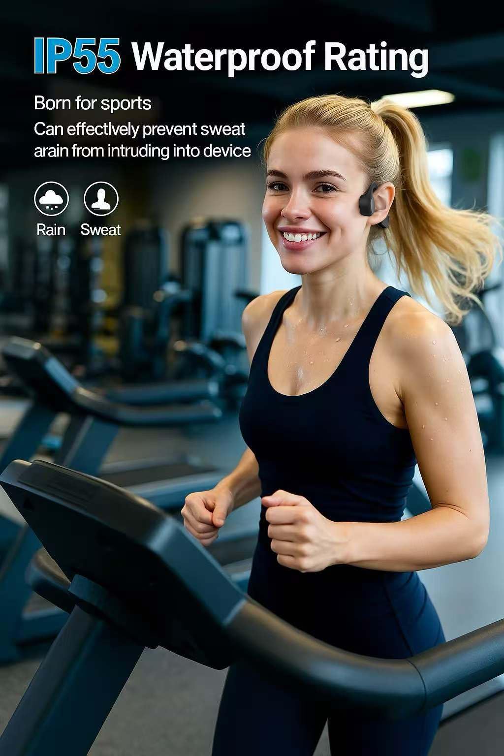 Cevinily 2025 Bone Conduction Headphones,Open Ear Wireless Bluetooth 5.4 Earphones with Mic,Premium Sound Quality 12Hrs Playtime Sports…