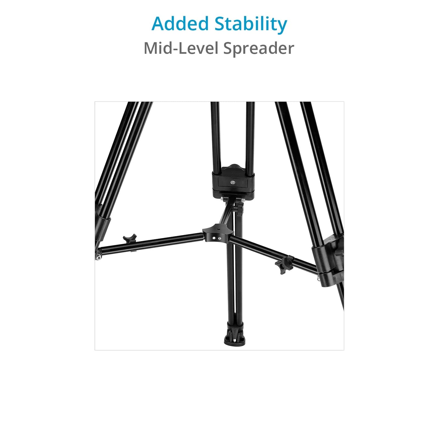 Proaim 100mm Bowl Head Tripod Stand with Rubber Tripod Shoes. Payload up to 80kg/176lb. for DSLR Camera Slider, Fluid Head, Jib/Crane. (P-TP-100-B)