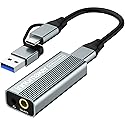 InnoMaker Portable USB HiFi Sound Card/Headphone Amplifier/Desktop USB HiFi Amps with 4.4mm/3.5mm Dual Outputs Supports PCM 384kHz/DSD256 High