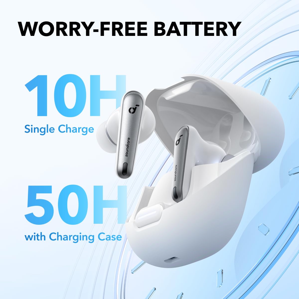 Soundcore by Anker Liberty 4 NC Wireless Noise Cancelling Earbuds, 98.5% Noise Reduction, Adaptive Noise Cancelling to Ears and Environment, Hi-Res