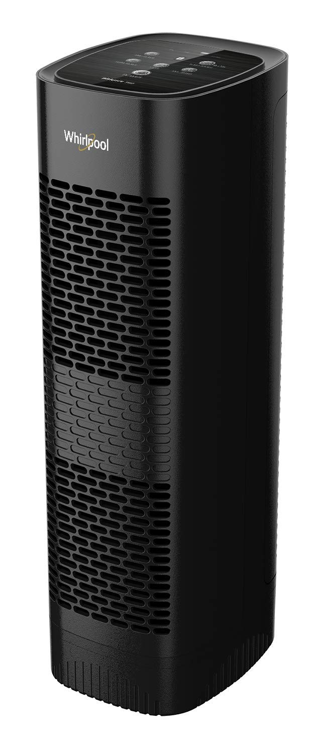 Whirlpool, WPT80B Whispure True HEPA Air Purifier, Activated Carbon Advanced Anti-Bacteria, Ideal for Allergies, Odors, Pet Dander, Mold, Smoke