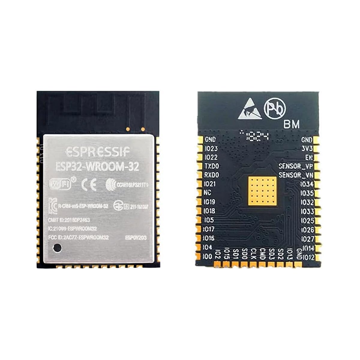 Lubeby Smart ESP-WROOM-32 Dual Core WLAN ESP-32 Bluetooth and WiFi Low Power Module 4M Flash X 5 PCS
