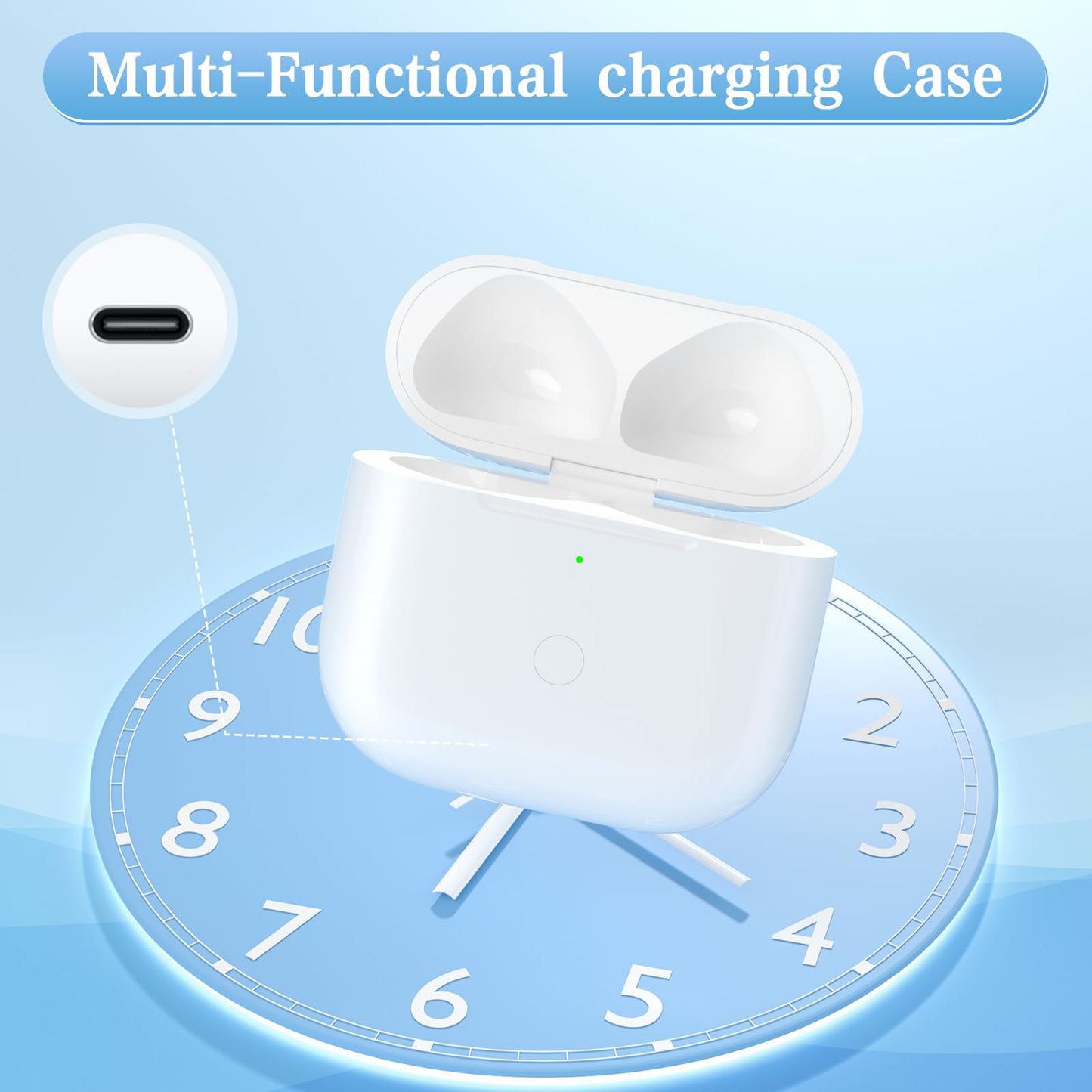 Replacement Wireless Charge Case for AirPods 4rd Gen Charging Case, Wireless AirPod 4th Charging Cases with AirPod 4rd Generation Charger Cases
