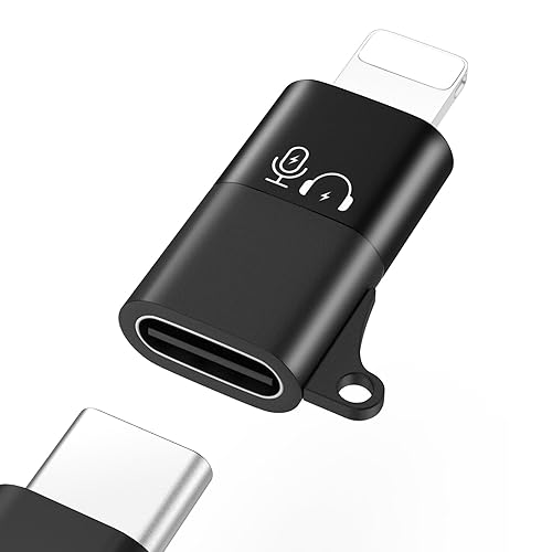 MoKo for DJI Mic Mini USB C to Lighting Phone Adapter - Lightning to USB-C Audio Adapter for iPhone 14/13/12/11/Apple EarPods/Wireless Mic