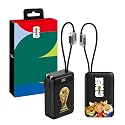 2026 FIFA Licensed Power Bank with Built-in Cable and Foldable Wall Plug, 22.5W 10000mAh Portable Charger, 3-in-1 Power Bank for iPhone 17/16/15