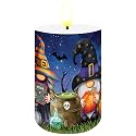 Briarwood Lane Flameless Candle 6x3 Halloween Gnomes Flameless Candle with Timer for Halloween