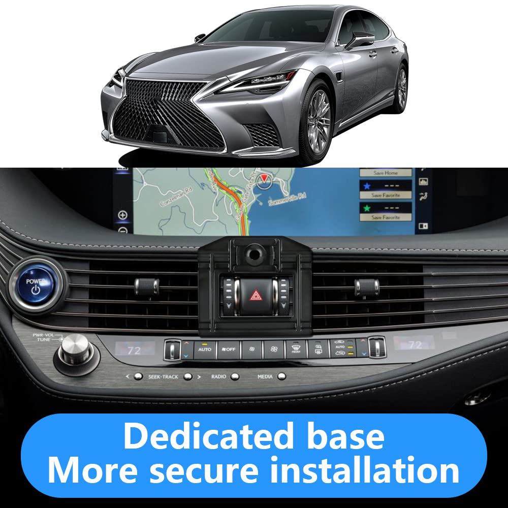 LUNQIN Car Phone Holder for Lexus LS 2018 2019 2020 2021 2022 2023 2024 2025 2026 500 500h 500F Auto Interior Accessories Best Cell Phones Mount