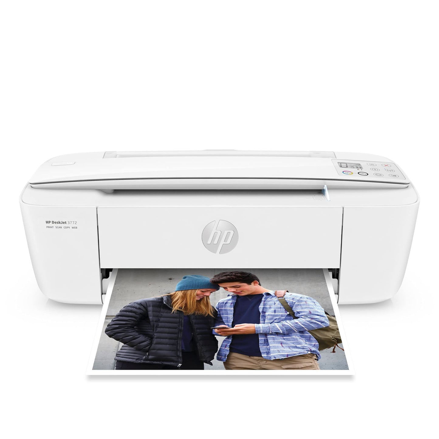 HP DeskJet 3772 All-in-One Color Inkjet Printer Scanner and Copy, Instant Ink Ready, Wireless Printers for Home and Office, Photo Print, Built-in