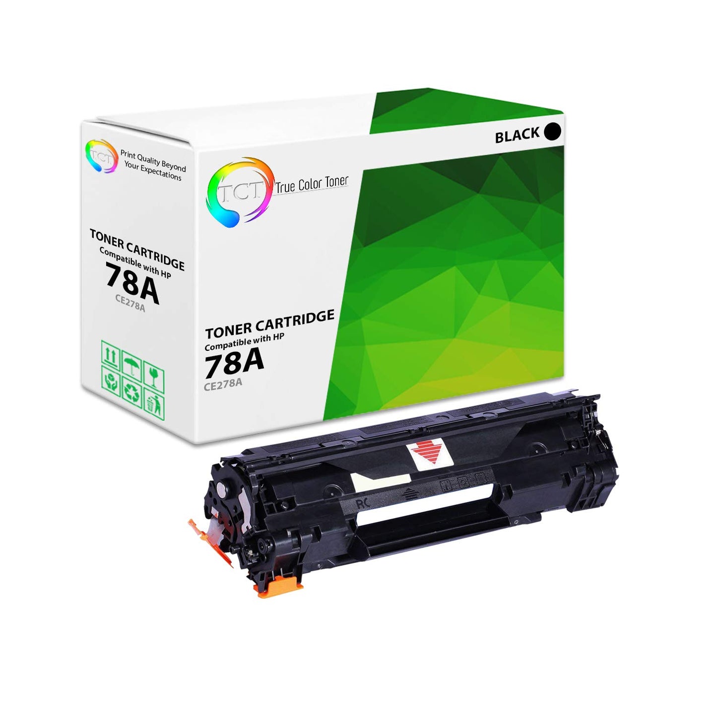 TCT 78A Toner Cartridge - Compatible Replacement for HP 78A CE278A Black Works with HP LaserJet M1536 MFP M1536DNF, P1560 P1566 P1606 P1606DN Printers