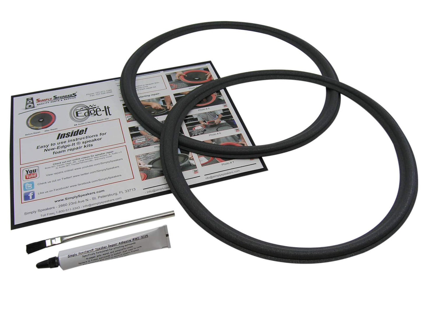 Simply Speakers Foam Speaker Repair Kit Compatible with JBL 14 Inch LE14, FSK-14JBL (Pair)