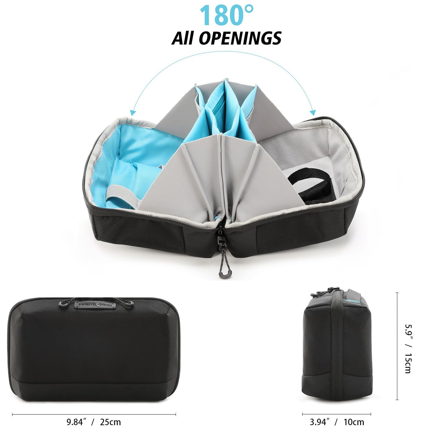 VanFn Electronics Travel Organizer Storage Bag, Travel Accessory Handle Bag, Gadgets Pouch, USB Cable, Travel Friendly Electronics Organizer P.Travel