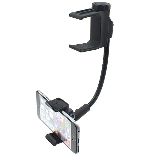 Car Mount Mirror Holder Rear View Swivel Cradle Stron Grip Compatible with Samsung Galaxy A70 - Samsung Galaxy A71 5G - Samsung Galaxy A9 - Samsung