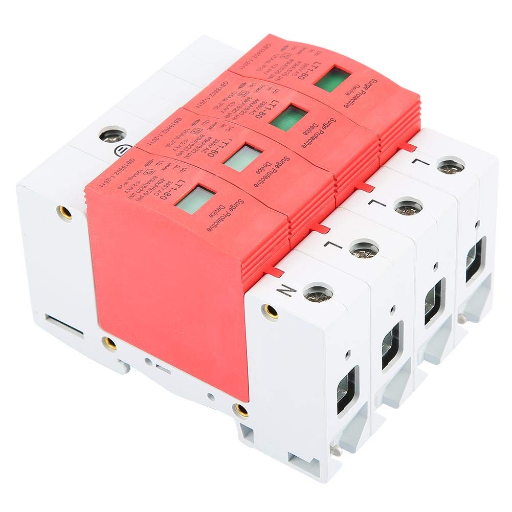 LT-40/80 Voltage Arrester Device 4P 40-80KA Low-Voltage House Protector for Home EMP Protection Electric System 2.4 kV (4P)