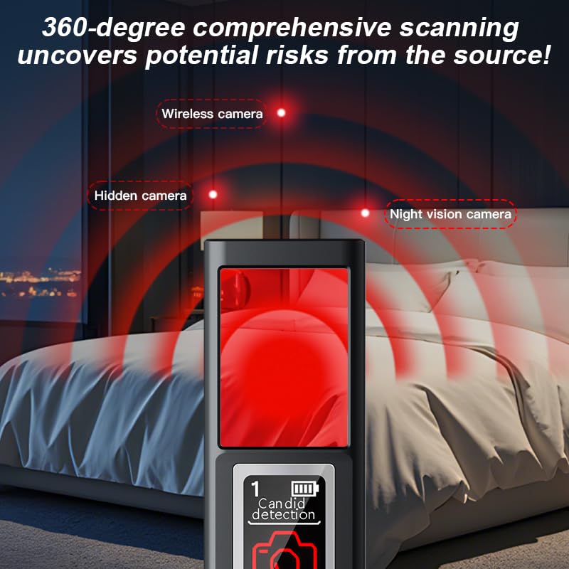 Hidden Camera Detectors, Spy Camera Detectors, 2025 Upgraded Device Finder for Hotels Car Office Home Travel Meetingroom, Signal Scanner Mini Design