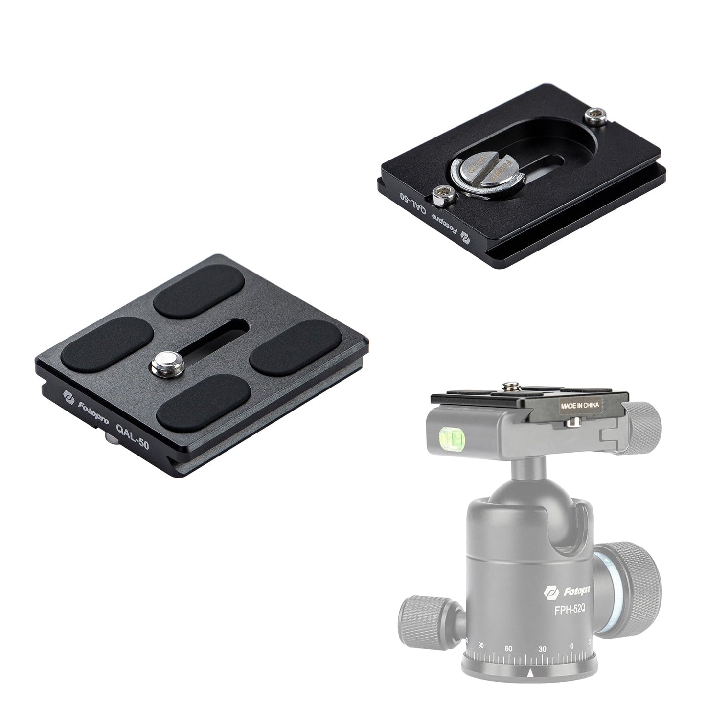 Fotopro 50mm arca Swiss Plate with 1/4 Inch Screw Universal Quick Release Plate for DSLR Camera Tripod Ball Head