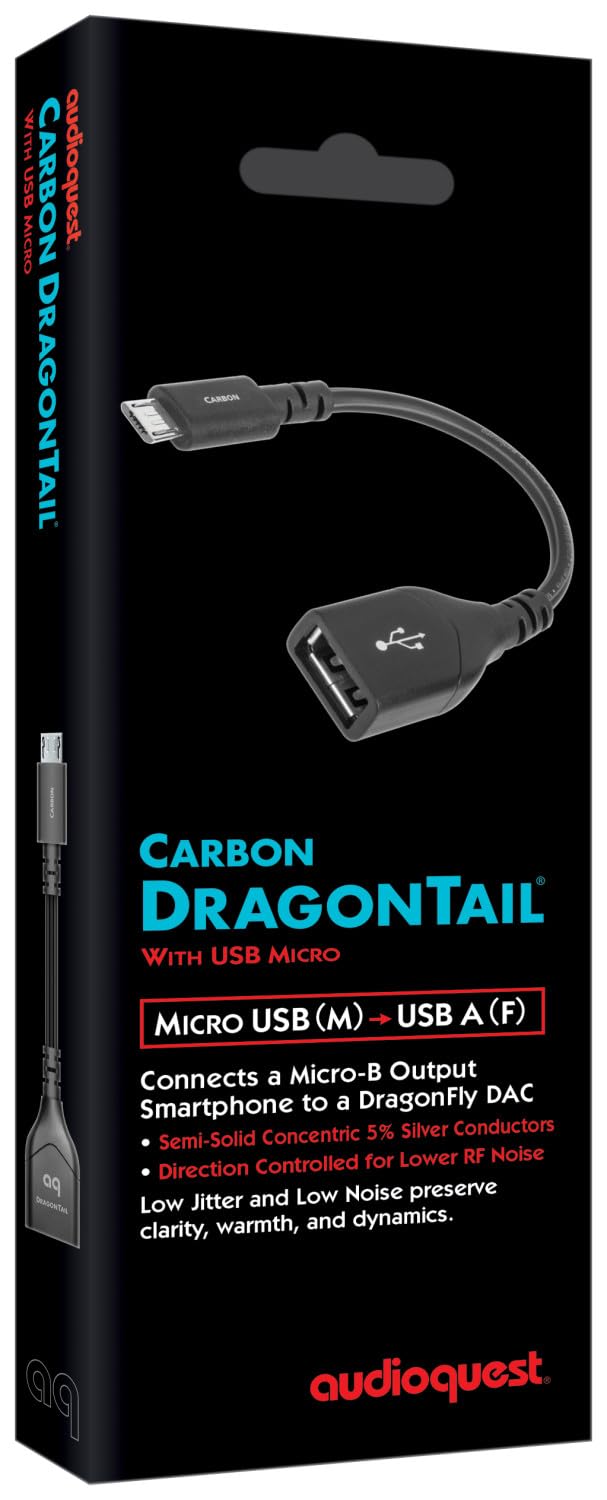 AudioQuest DragonTail USB-A > Micro Adaptor - Female USB-A to Male Micro