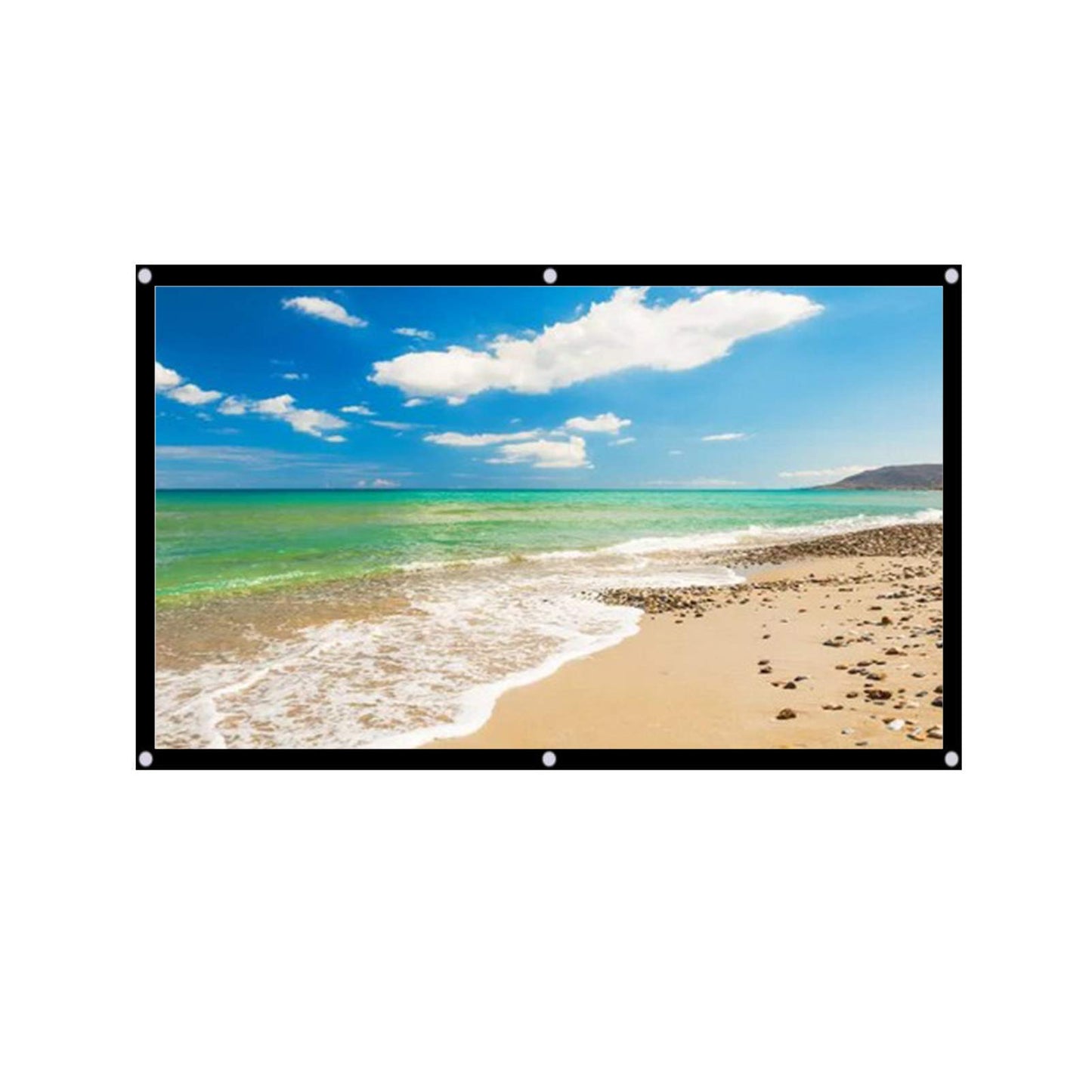 60" Projector Screen, 60inch Small 16:9 HD Foldable Anti-Crease Video Projection Screen, Portable 4:3 Outdoor Indoor Home Theater Projector Curtain