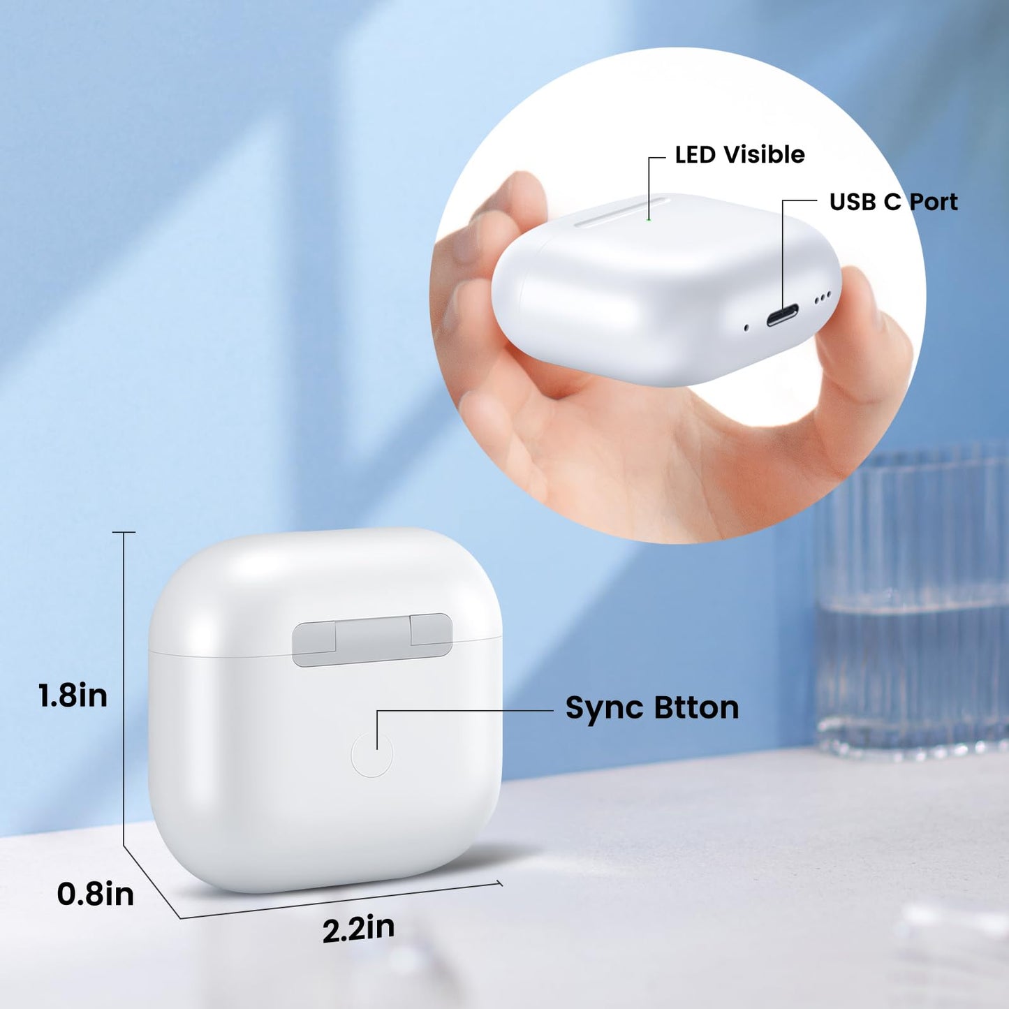 Wireless Charging Case Only for AirPods 4 USB C Prot, Replacement Cases Compatible with AirPod 4 Gen Charger Case Type-c (No Earbuds) (for Airpods 4)