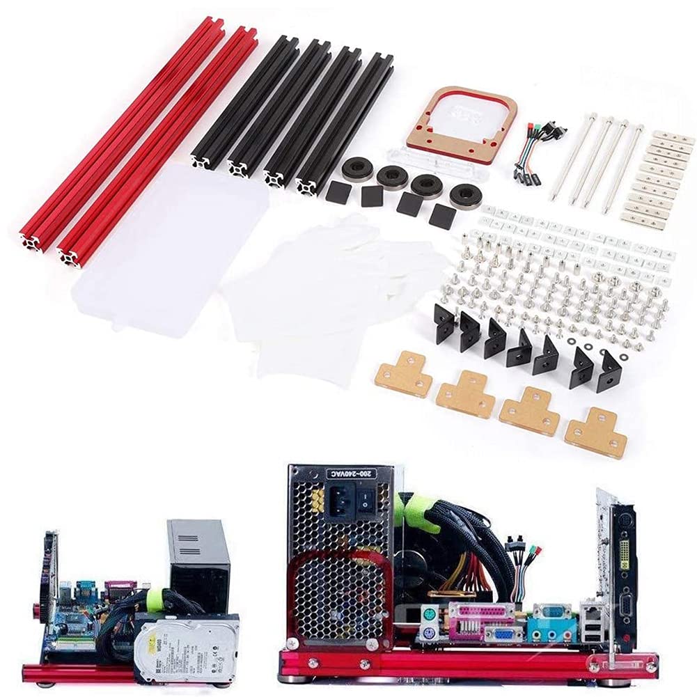 DIY Computer Motherboard Case Rack Mini ATX Bracket, DIY Open Aluminum Alloy Frame ATX Motherboard PC Computer Case Support