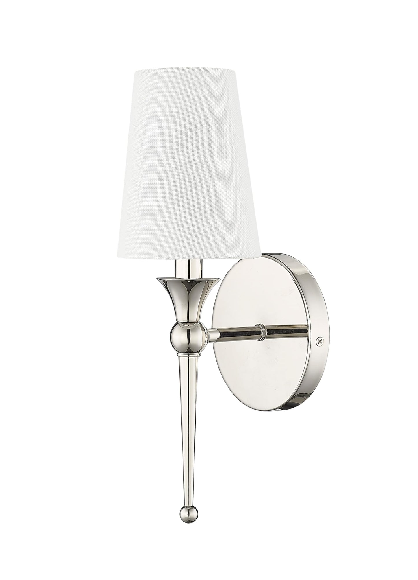 ML Lighting 17101-PN 1-Light Wall Sconce in Polished Nickel Finish